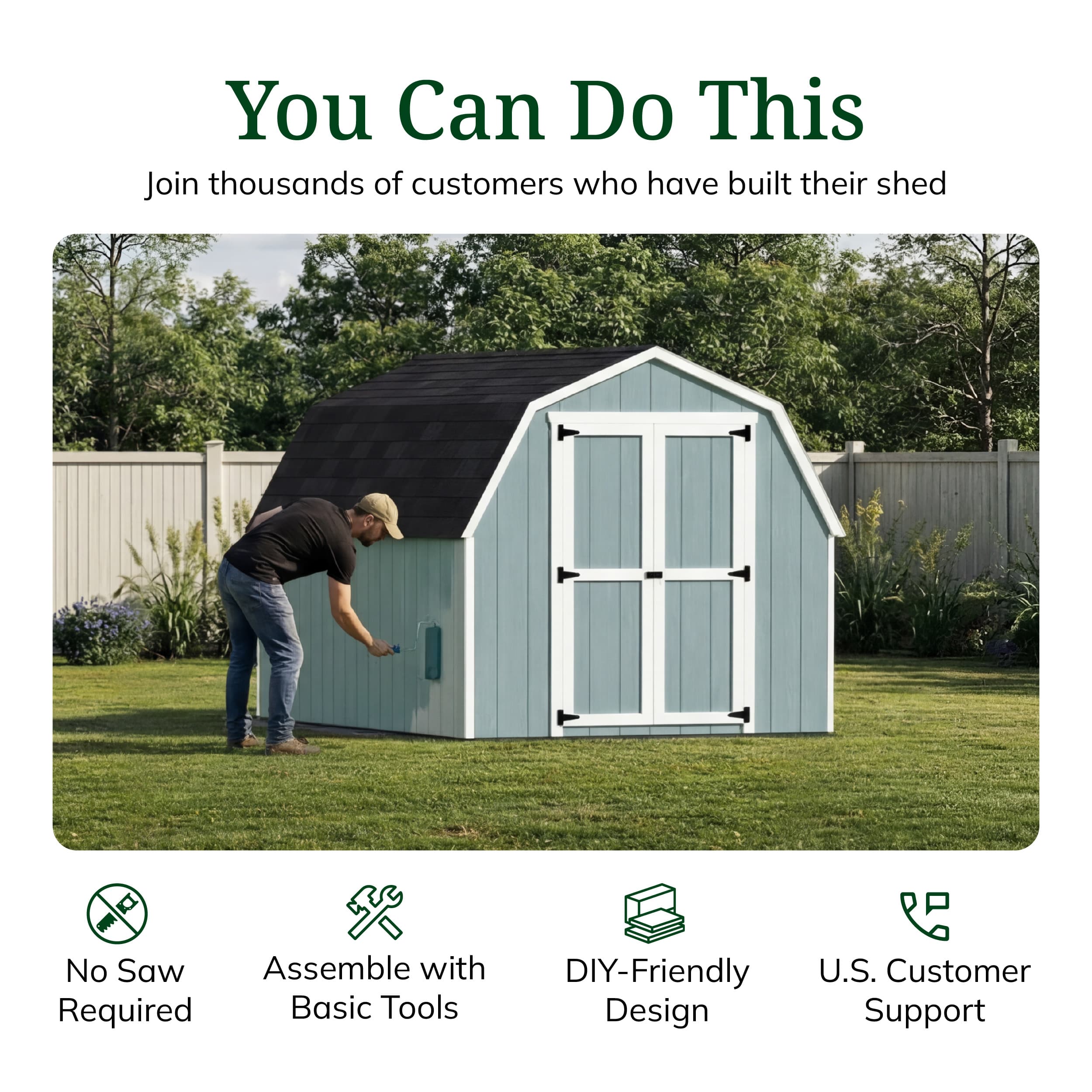 Value Gambrel 4' Barn Shed