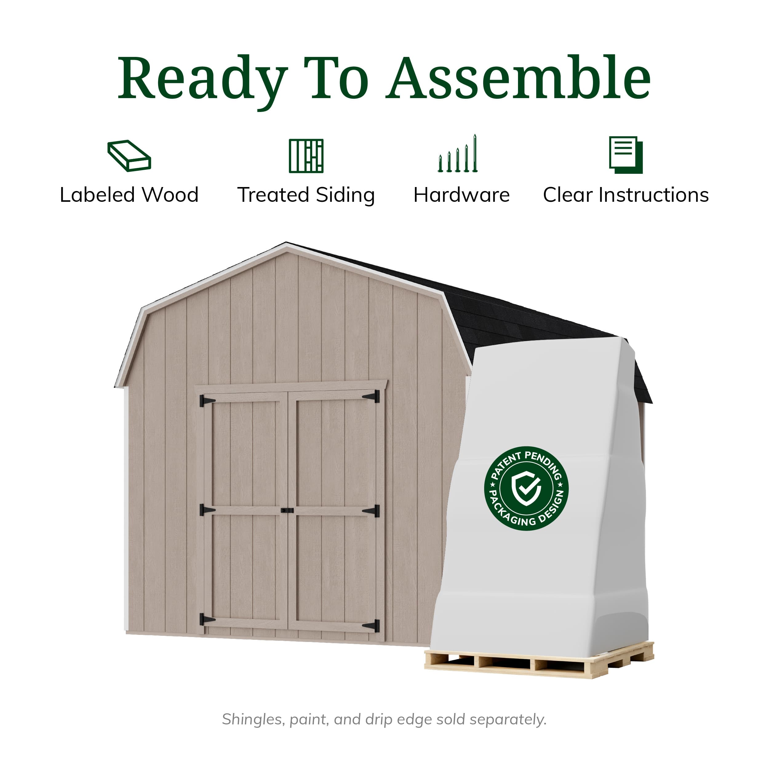 Value Gambrel 6' Barn Shed