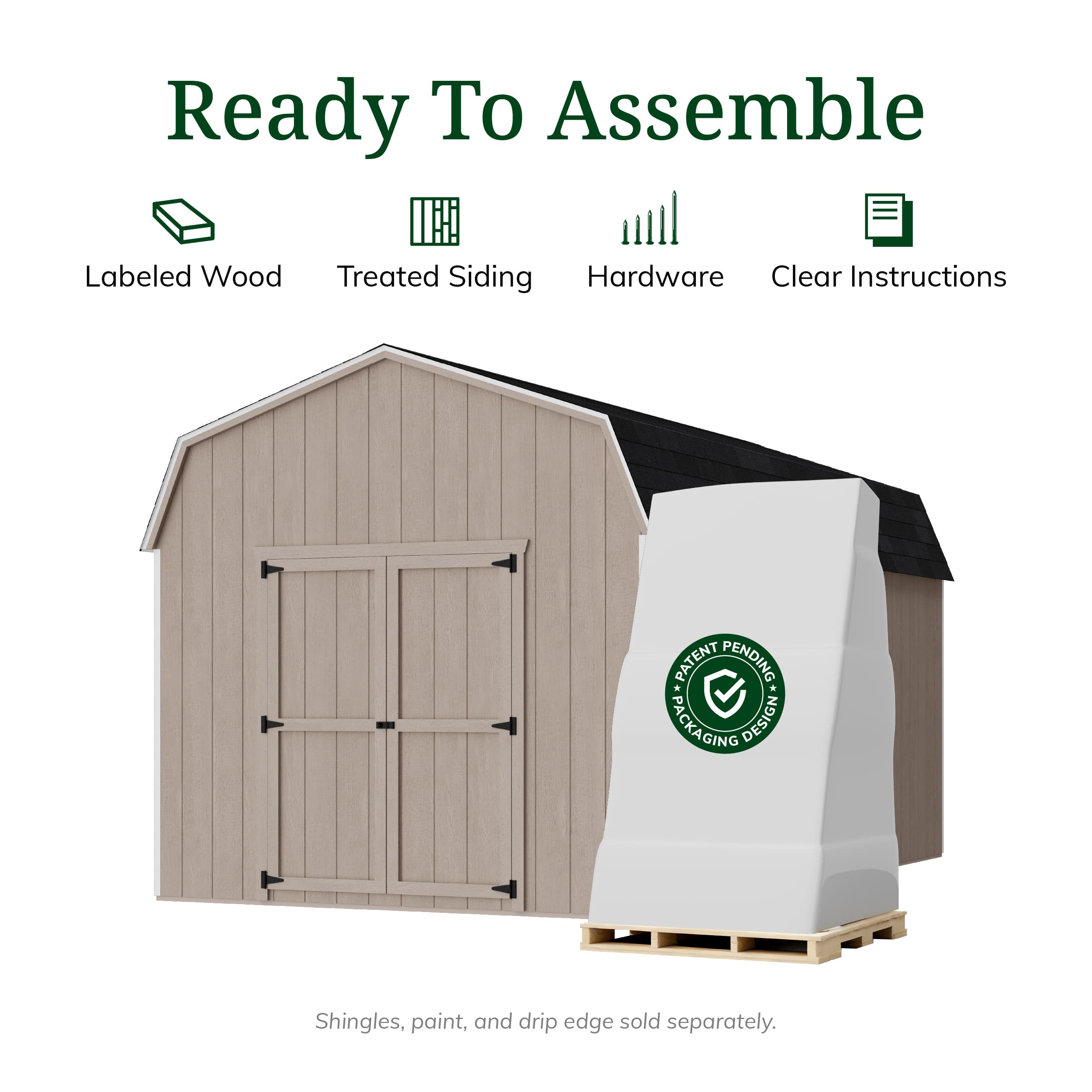 Value Gambrel 6' Barn Shed