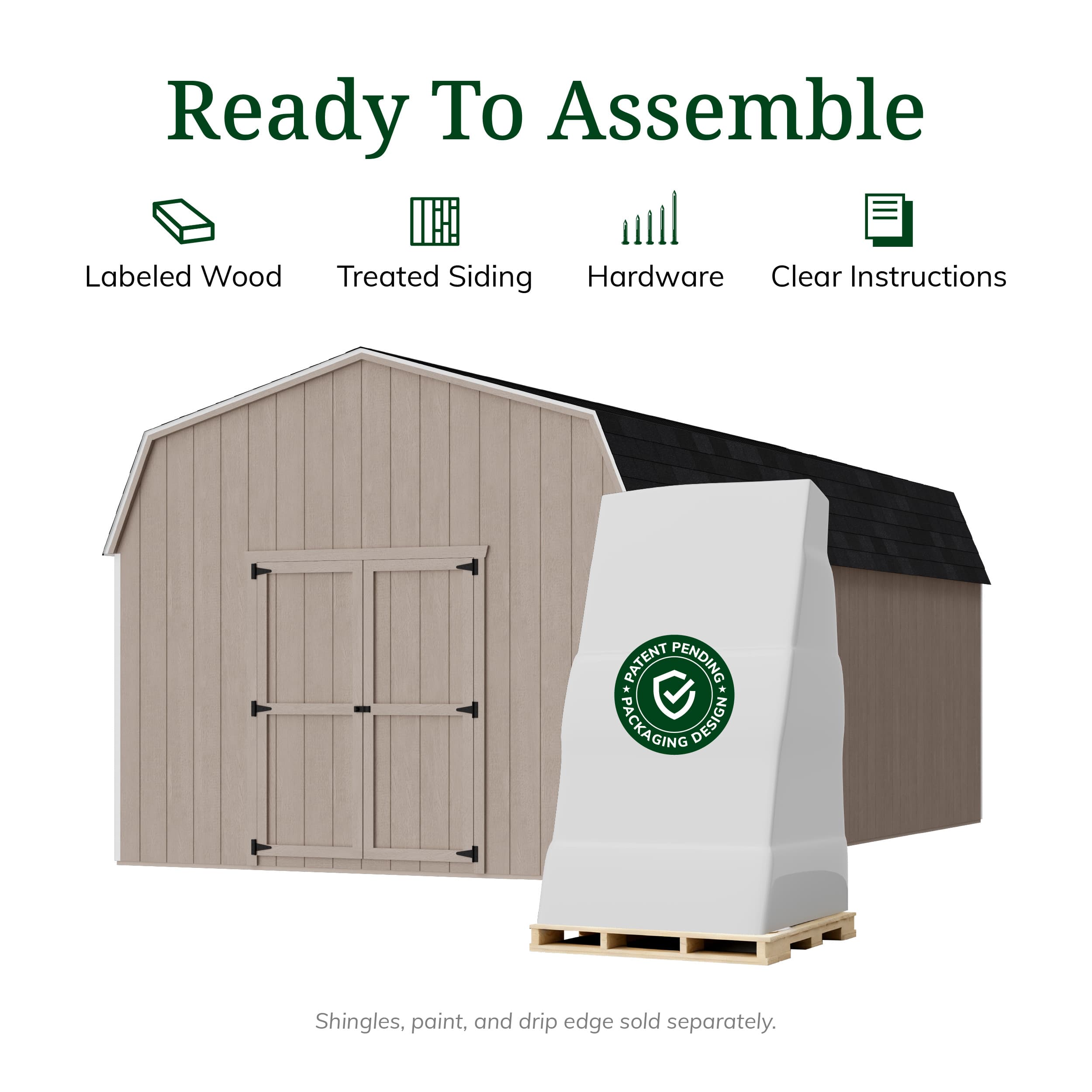 Value Gambrel 6' Barn Shed