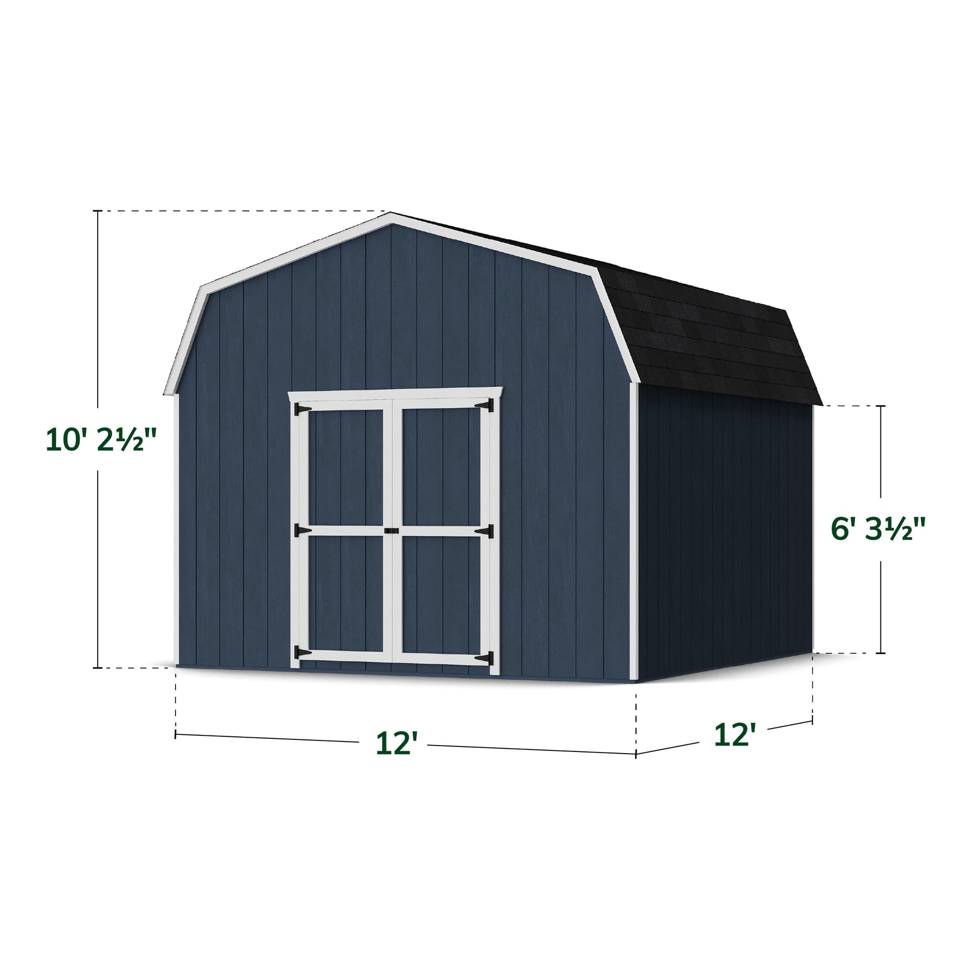 Value Gambrel 6' Barn Shed dimensions