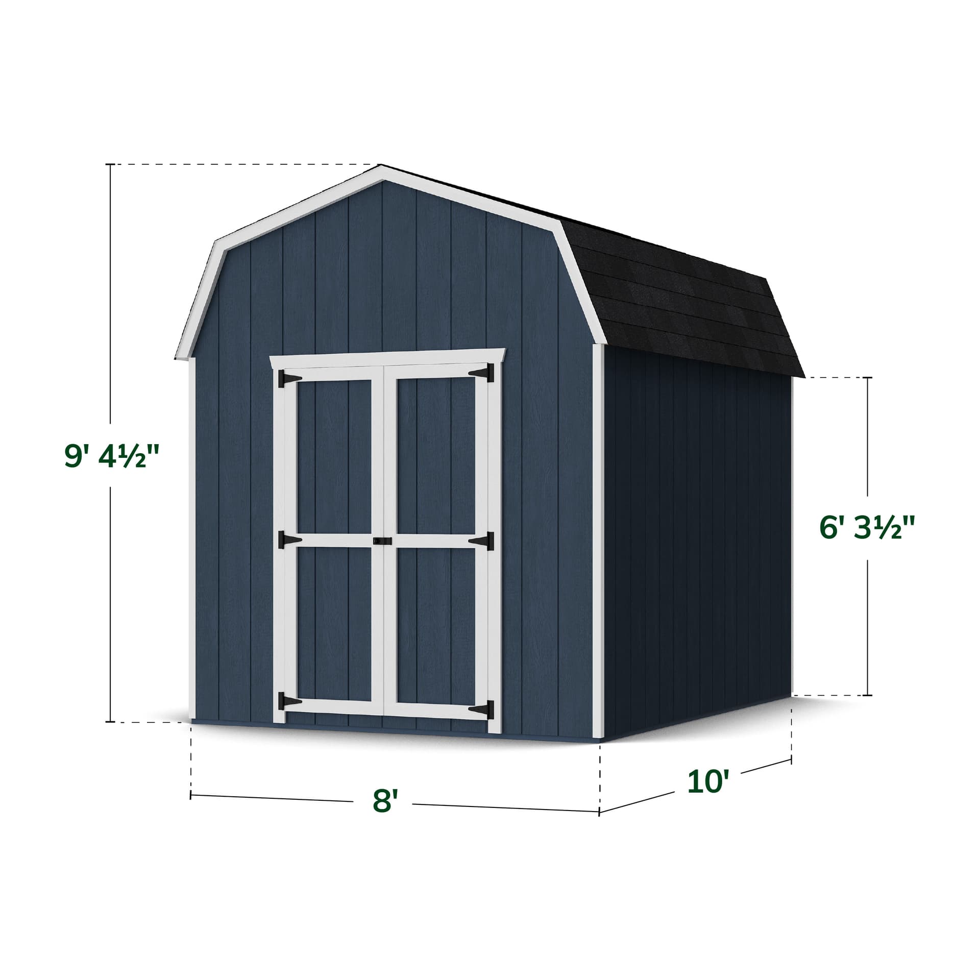 Value Gambrel 6' Barn Shed dimensions