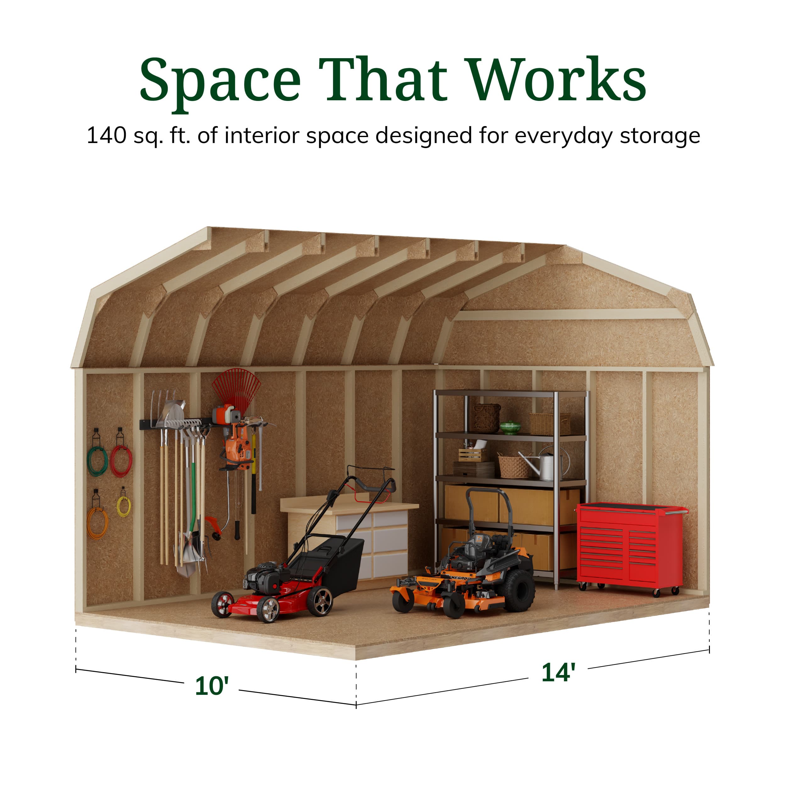 Value Gambrel 6' Barn Shed