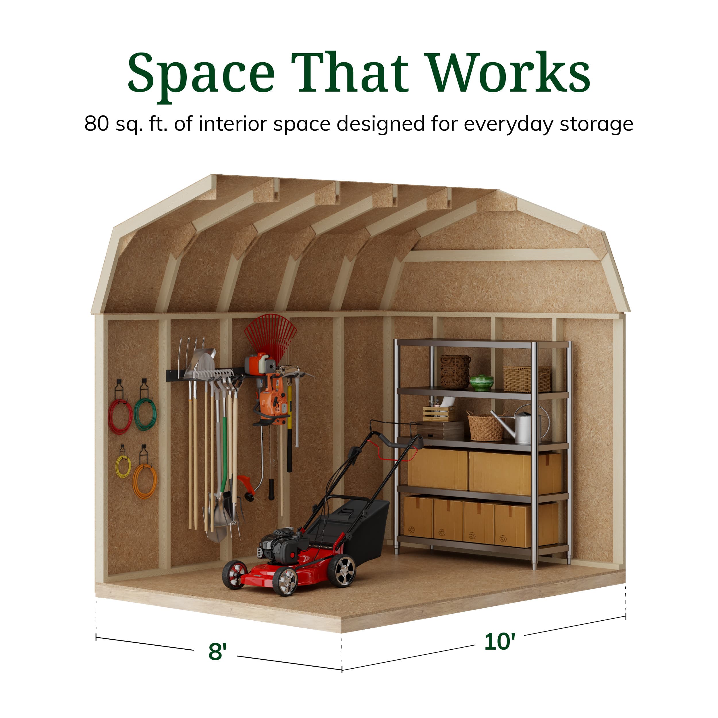 Value Gambrel 6' Barn Shed