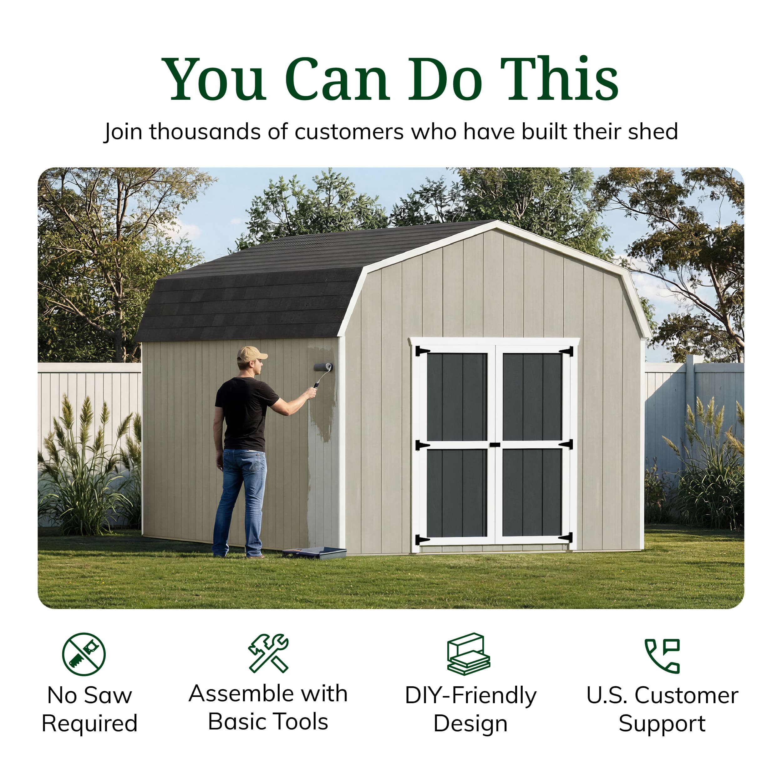 Value Gambrel 6' Barn Shed