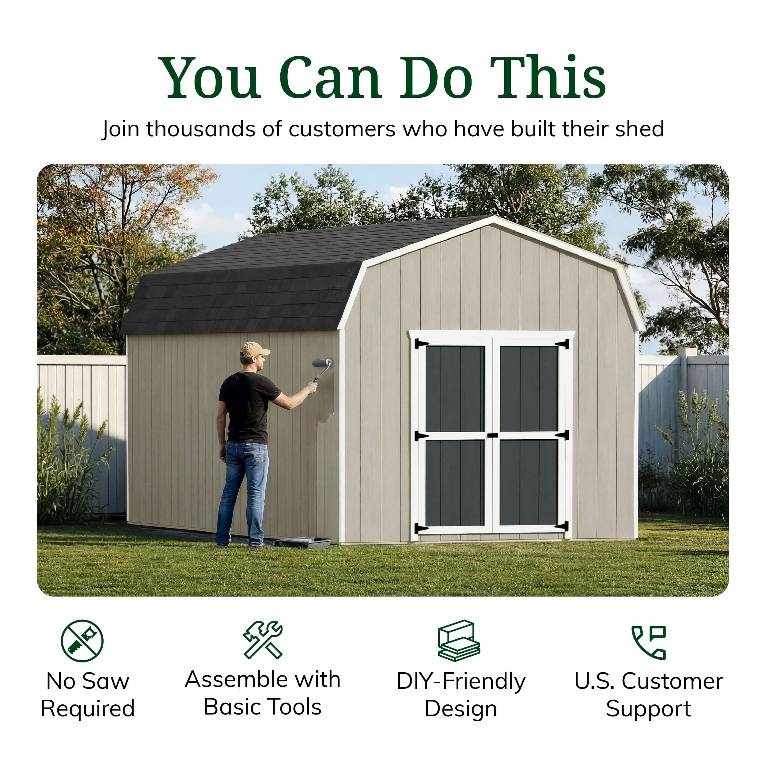 Value Gambrel 6' Barn Shed
