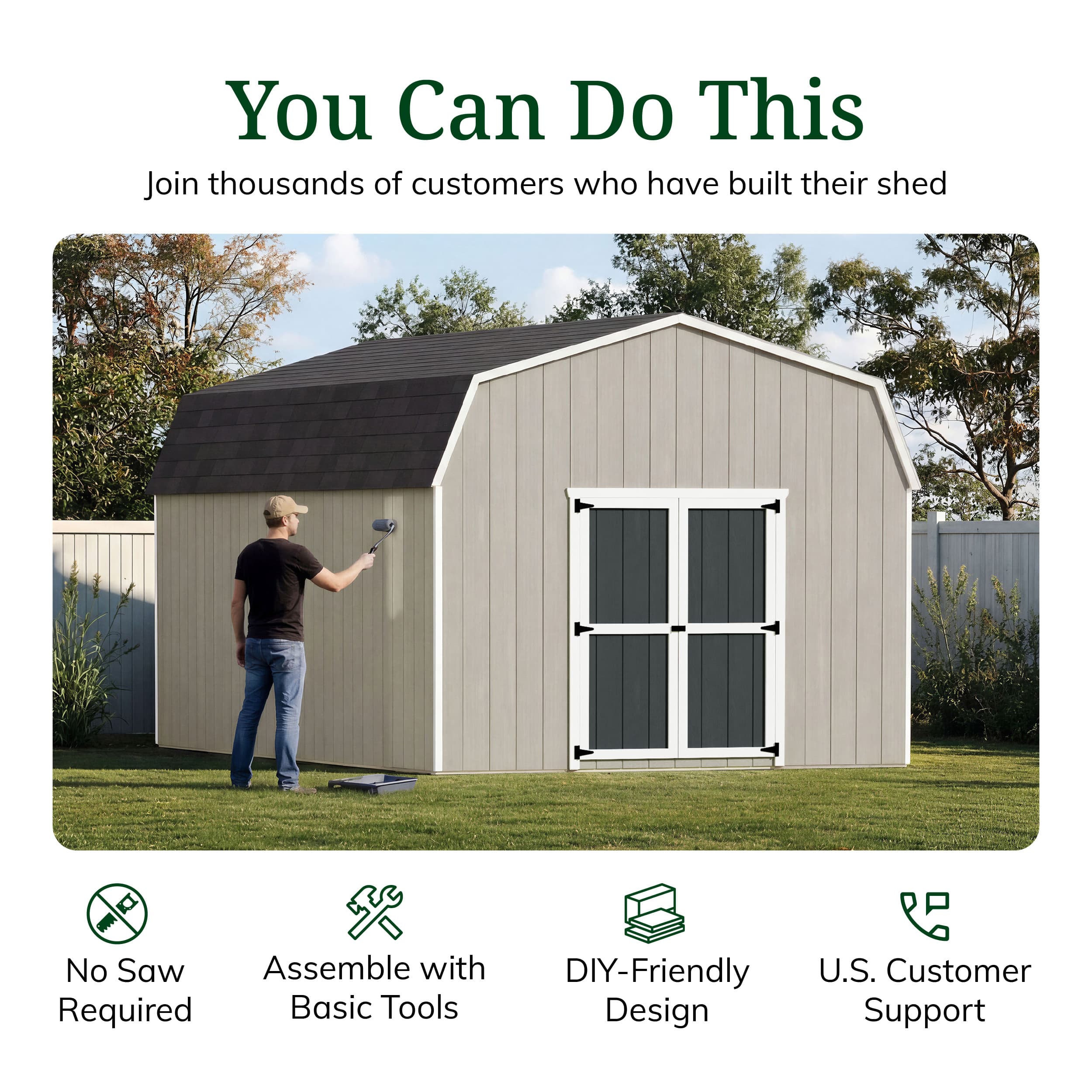 Value Gambrel 6' Barn Shed