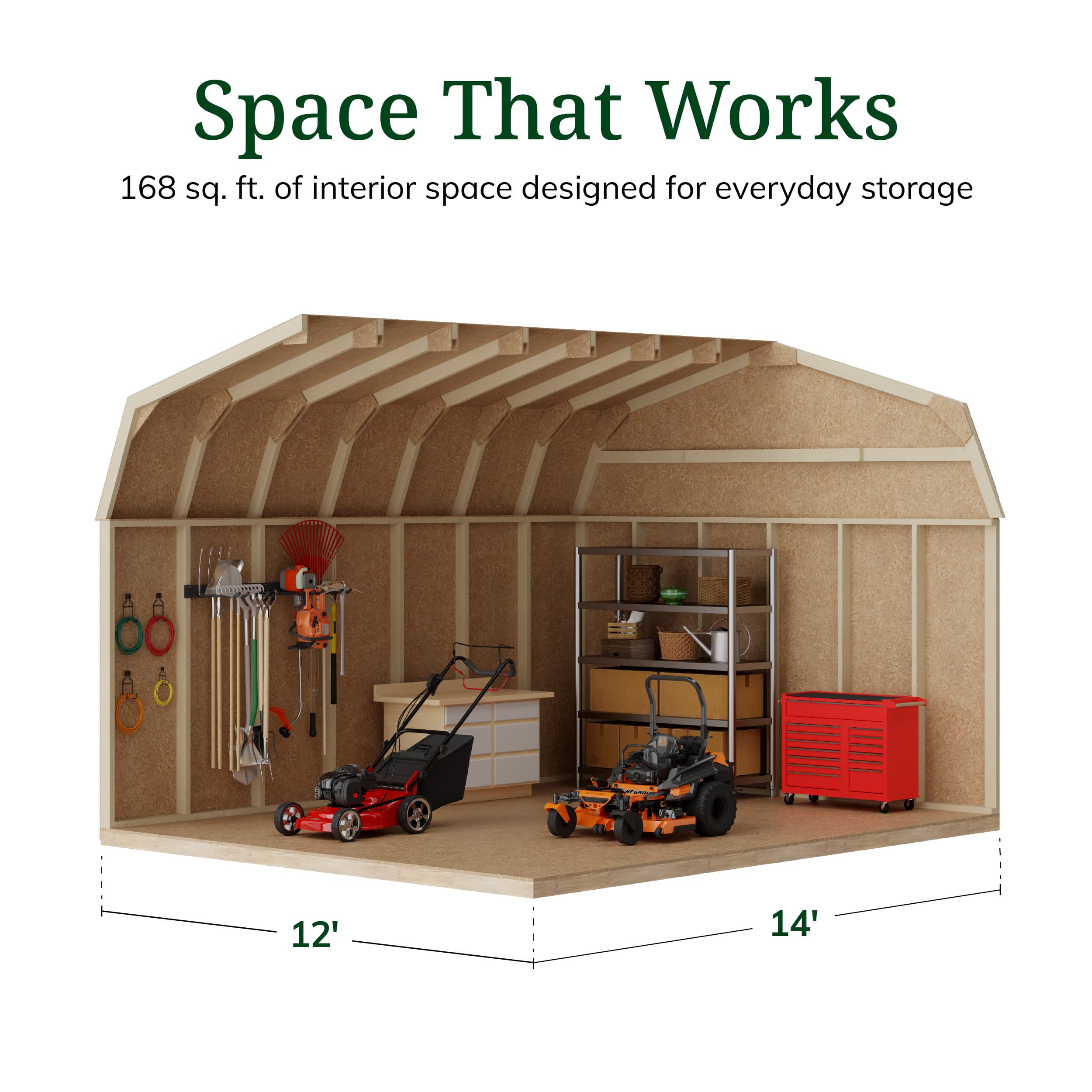 Value Gambrel 6' Barn Shed with Side Entry