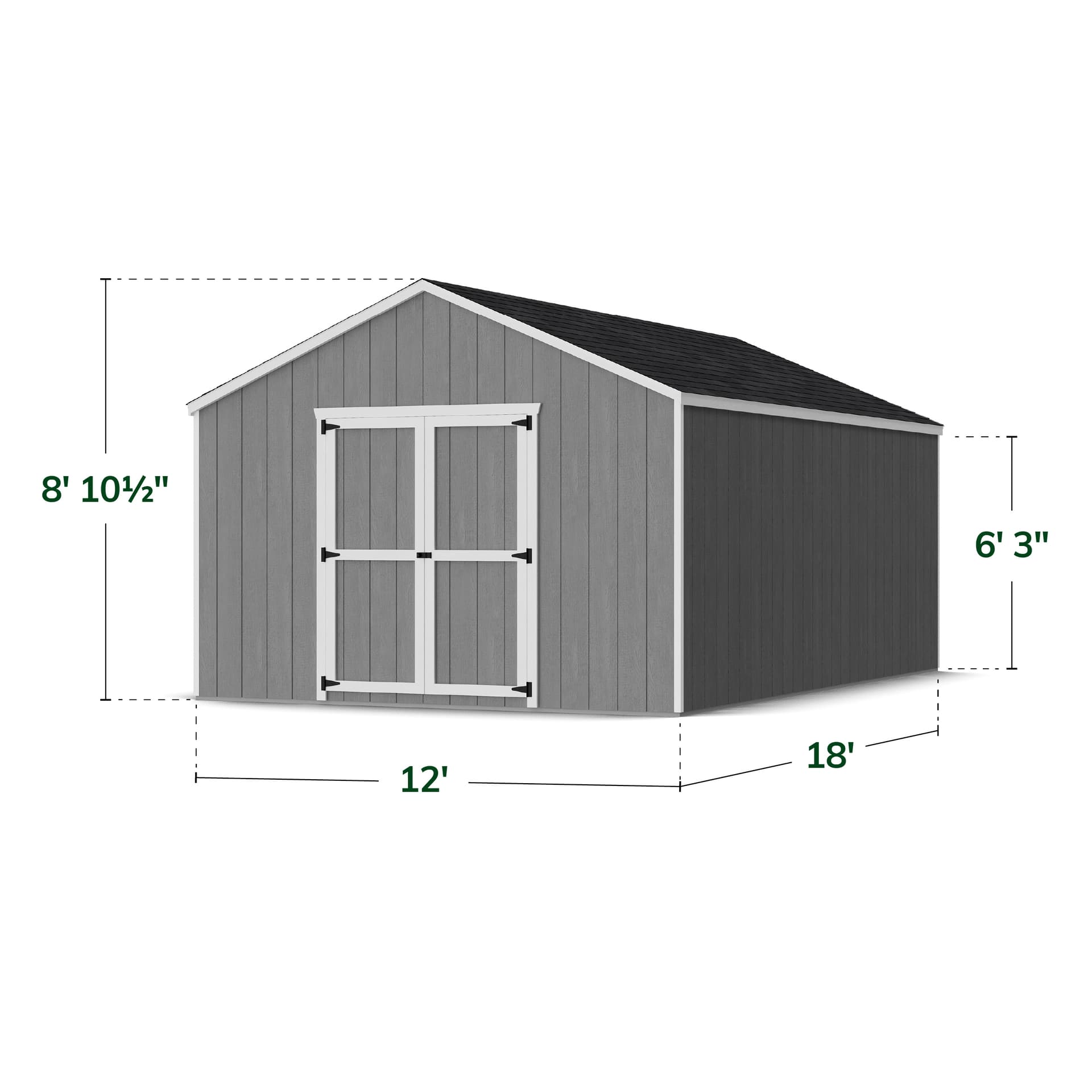 Value Gable Shed dimensions