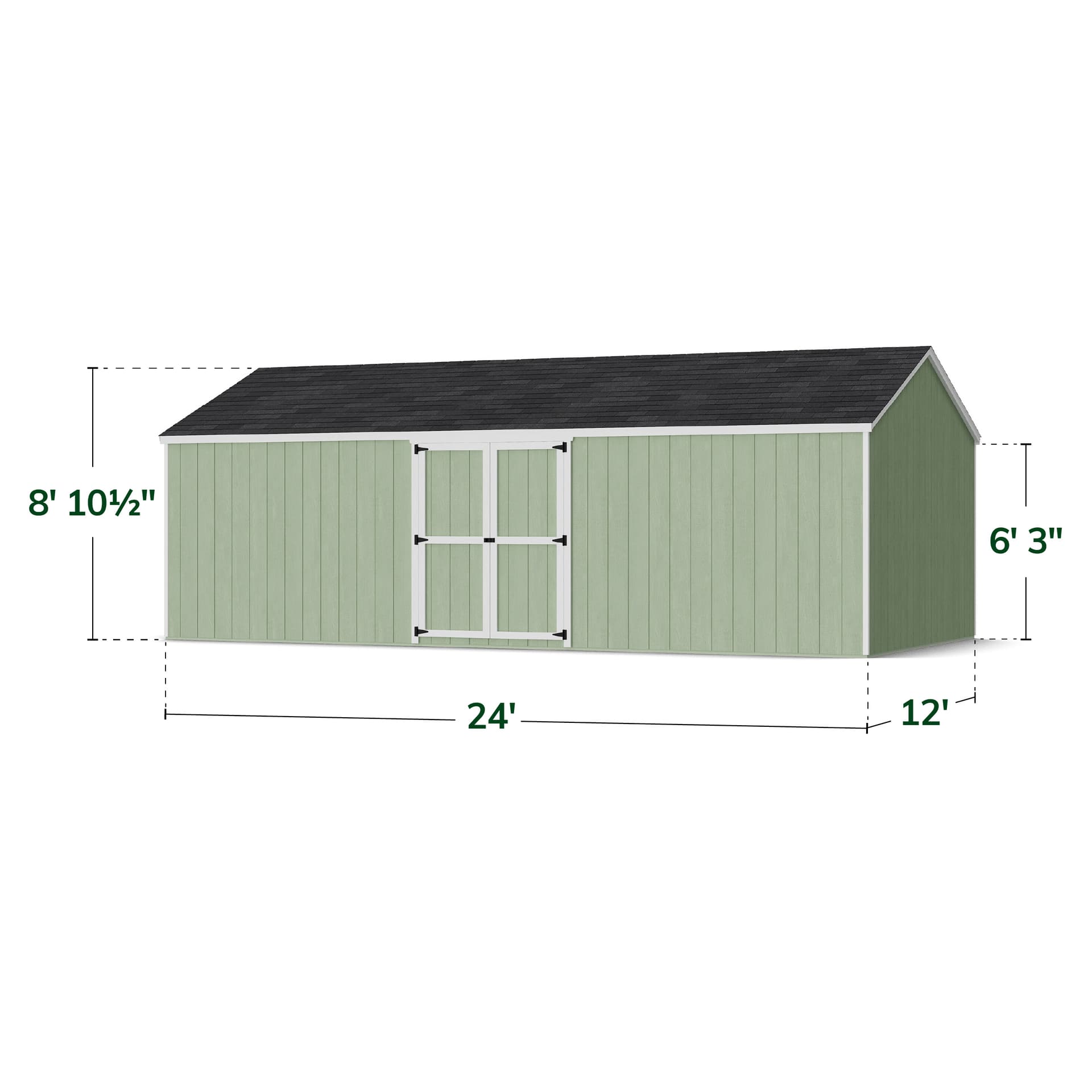 Value Gable Shed with Side Entry dimensions