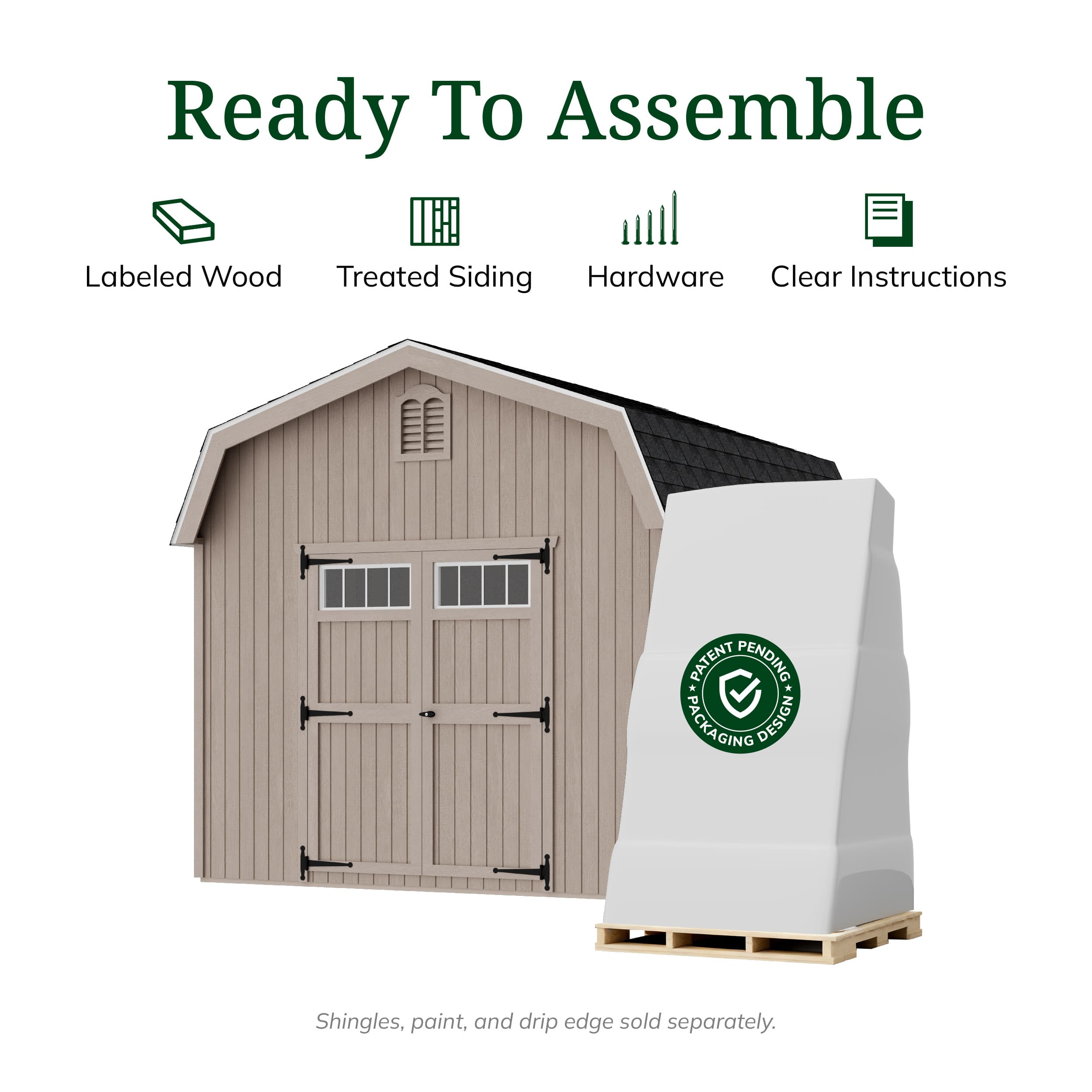 Colonial Woodbury Barn Shed