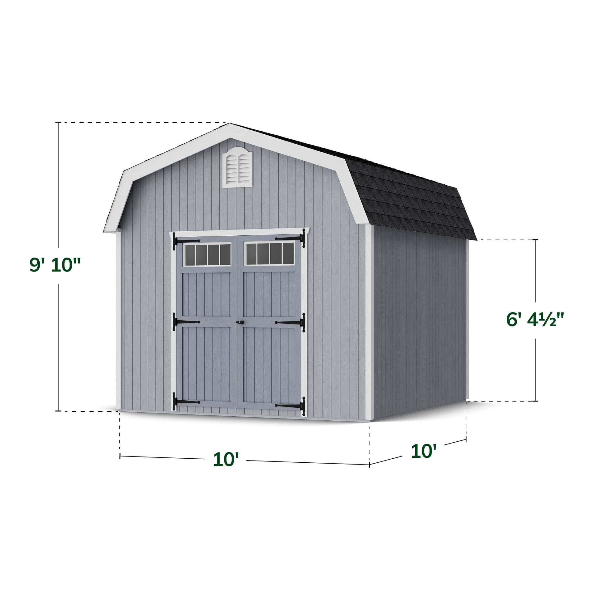 Colonial Woodbury Barn Shed dimensions