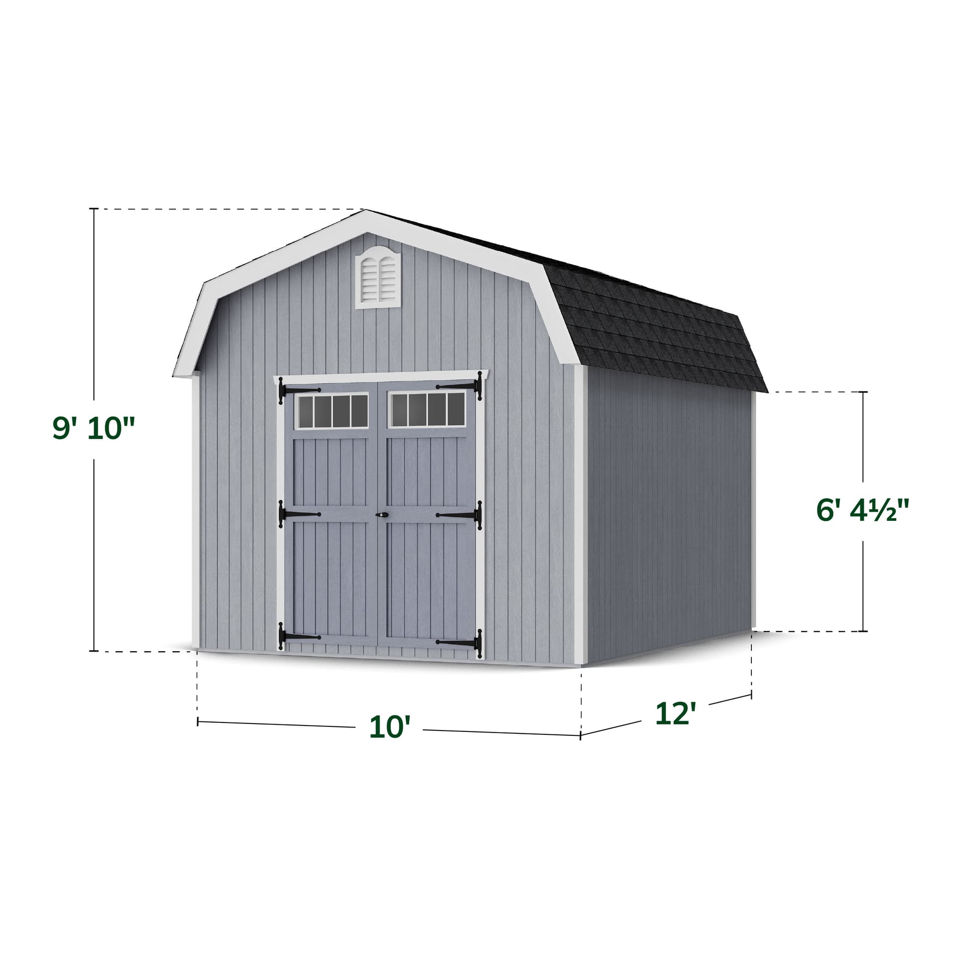 Colonial Woodbury Barn Shed dimensions