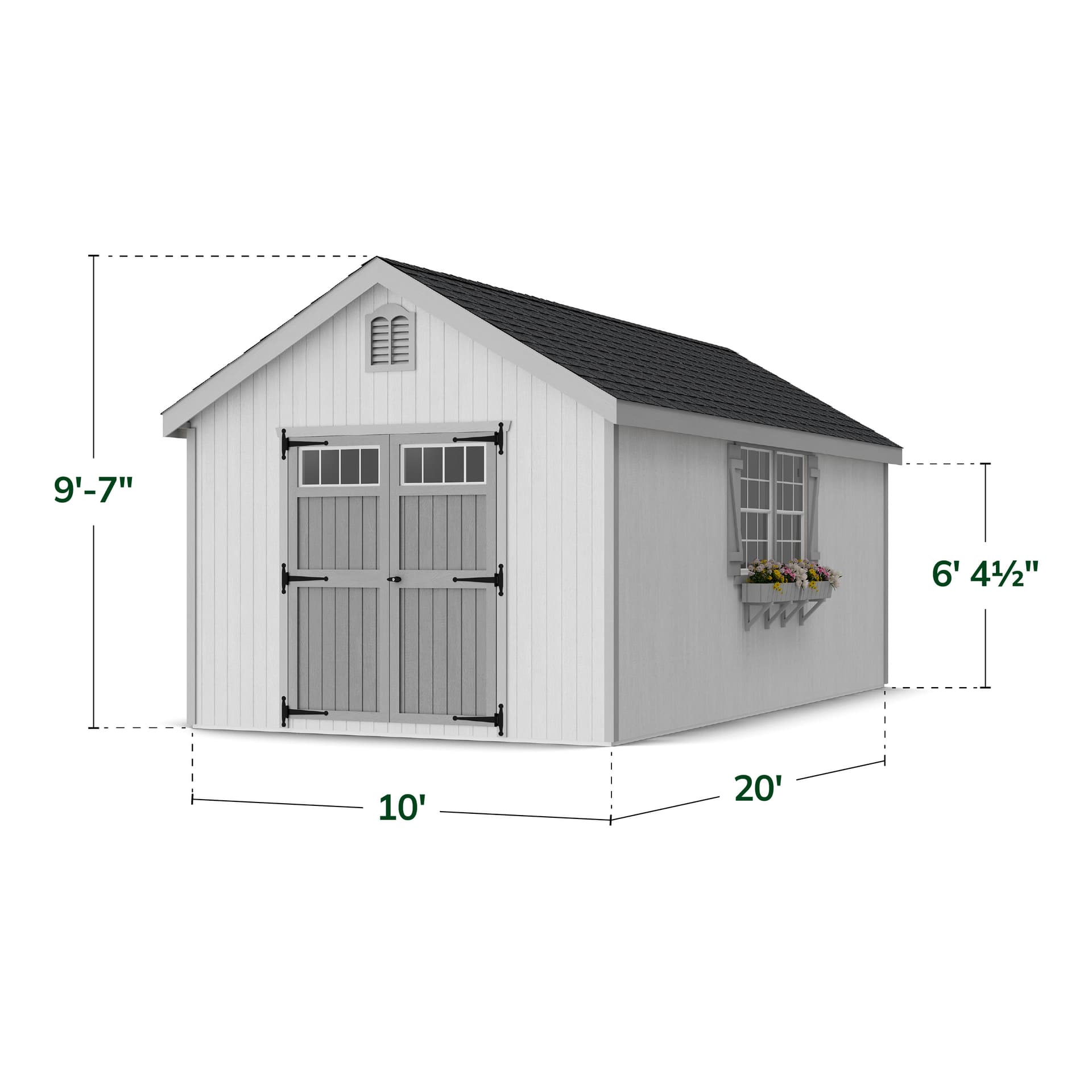 Colonial Williamsburg Shed dimensions