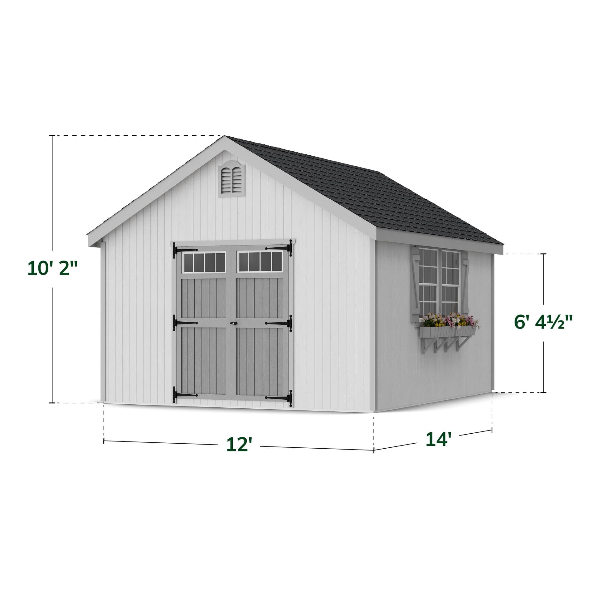 Colonial Williamsburg Shed dimensions