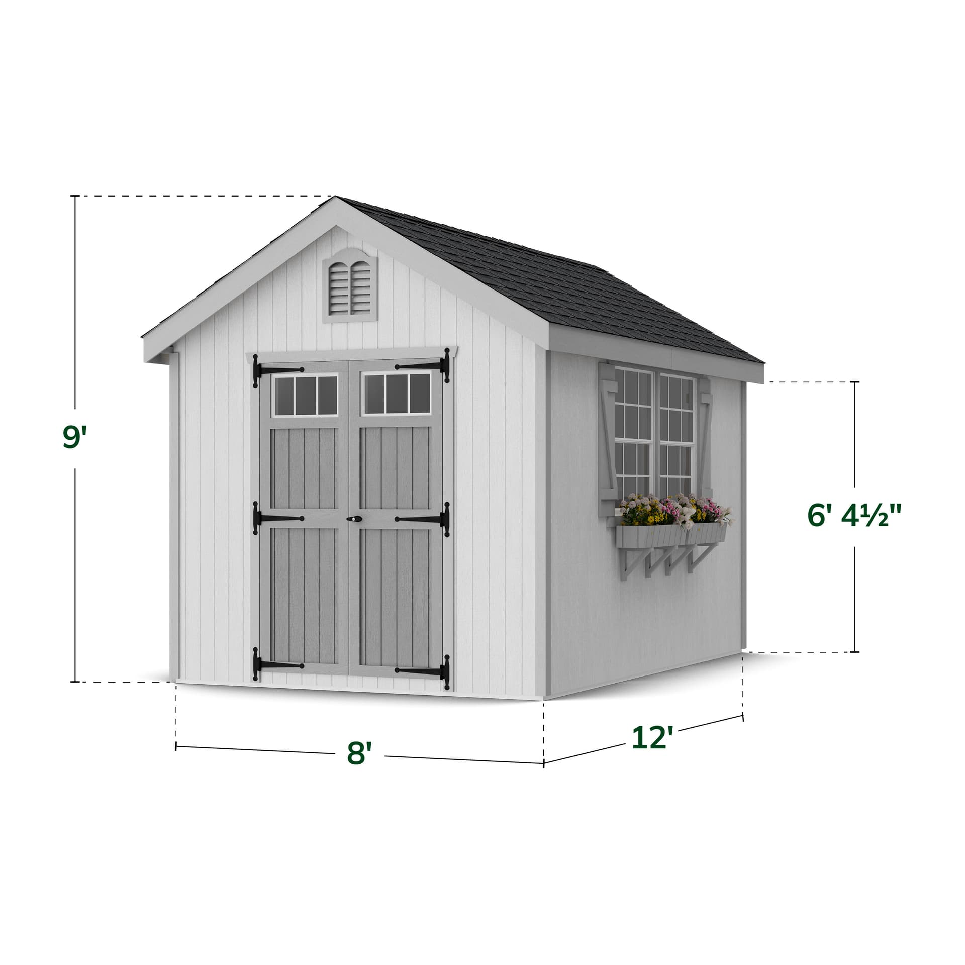 Colonial Williamsburg Shed dimensions