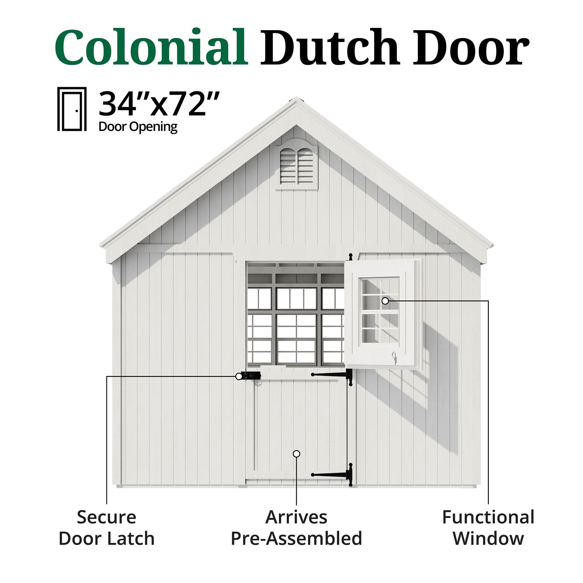 Colonial Gable Greenhouse door graphic