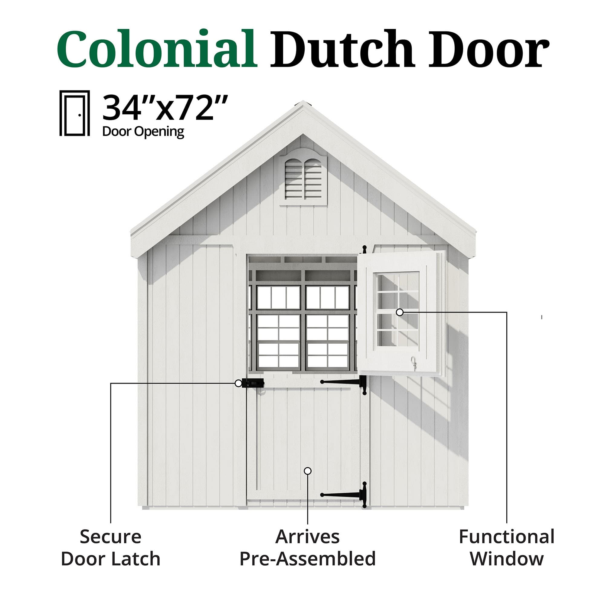 Colonial Gable Greenhouse door graphic