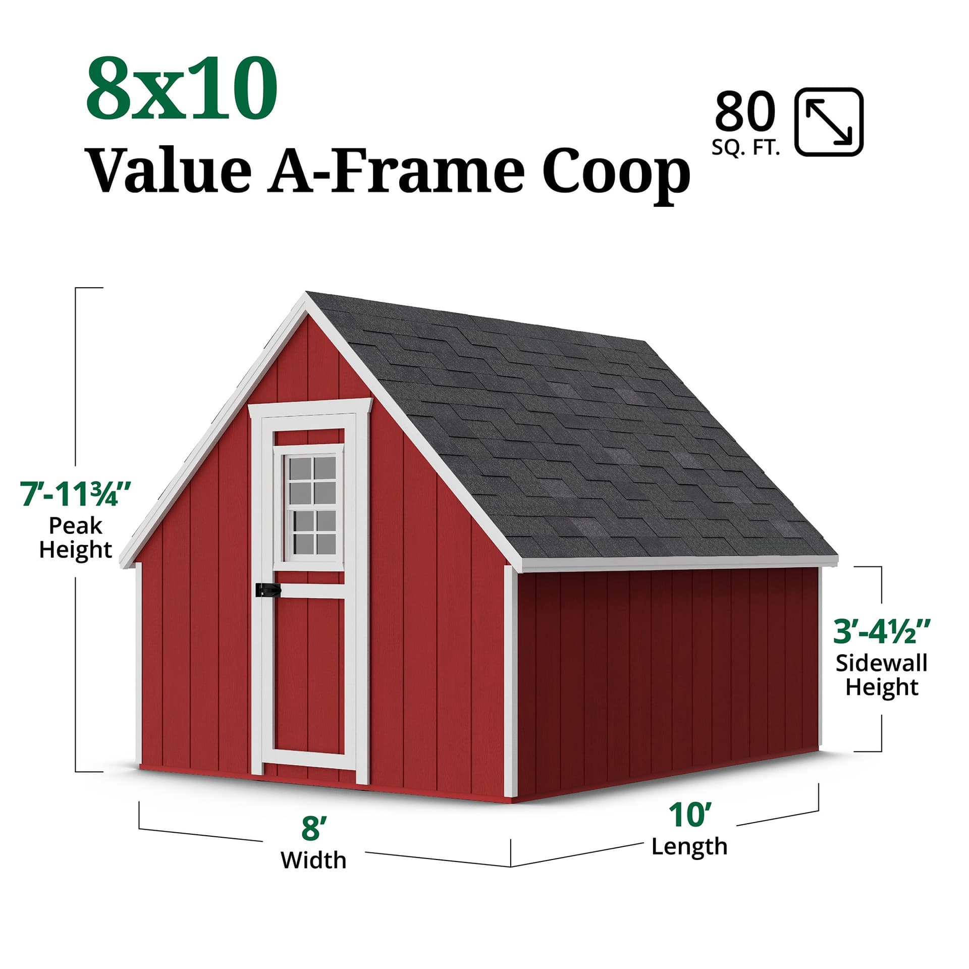 Value A-Frame Chicken Coop dimensions