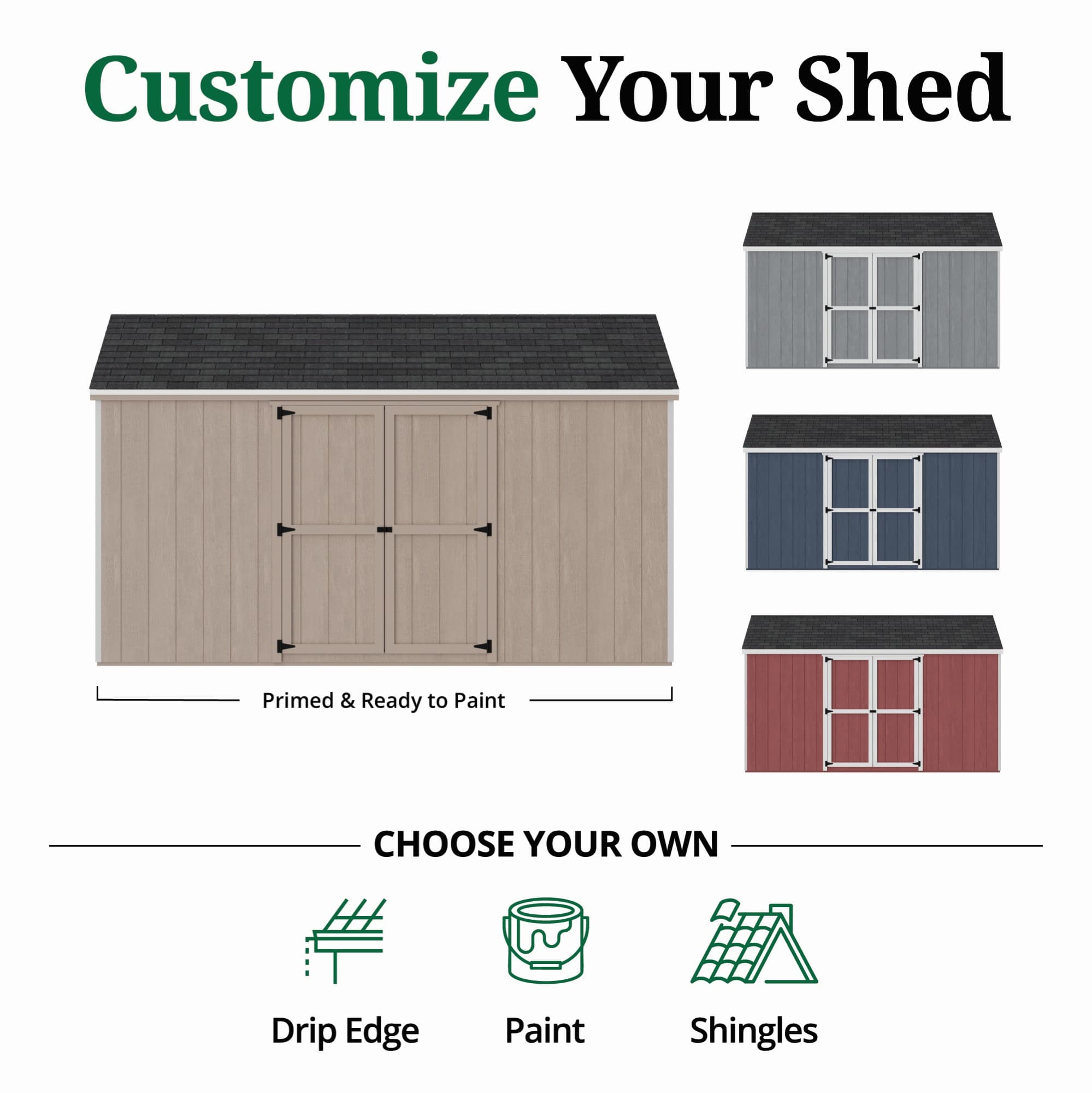 Value Gable Shed with Side Entry customize graphic